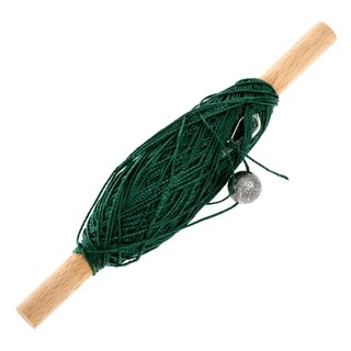 Green line with sinker attached wrapped round a women stick