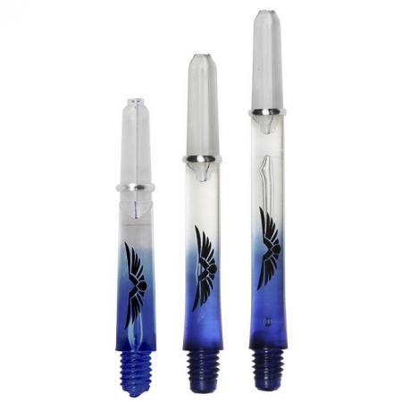 SHOT EAGLE CLAW DART SHAFTS CLEAR BLUE INBETWEEN WITH RING