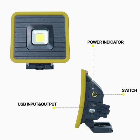 PERFECT IMAGE COMPACT LED WORK LIGHT 10W USB RECHARGEABLE