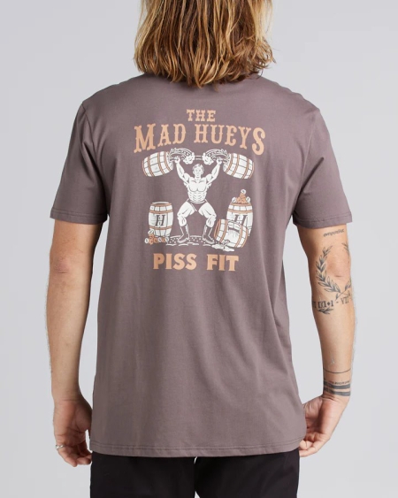 MAD HUEYS PISS FIT SS TEE IRON PIGMENT