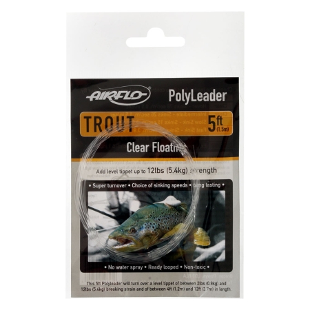 AIRFLO POLYLEADER TROUT 5' CLEAR FLOATING