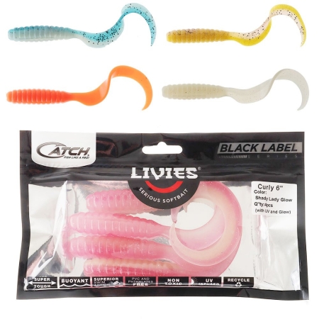 CATCH LIVIES BLACK LABEL 6″ CURLY TAIL