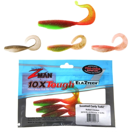 Z-MAN SCENTED CURLY TAILZ 4″ PACKS