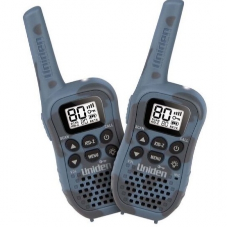 Uniden UHF UH45-2, 0.5W UHF Handheld Radio, Twin Pack, Camo Blue